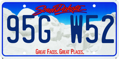 SD license plate 95GW52