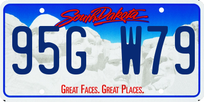 SD license plate 95GW79