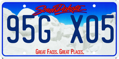 SD license plate 95GX05