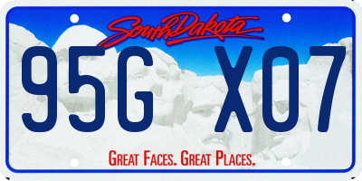 SD license plate 95GX07