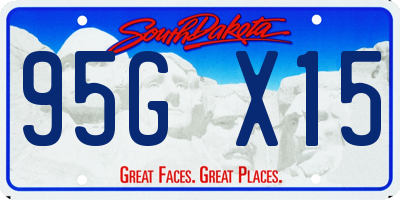 SD license plate 95GX15