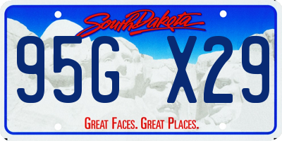 SD license plate 95GX29