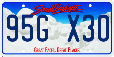 SD license plate 95GX30