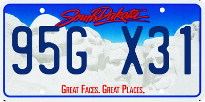 SD license plate 95GX31