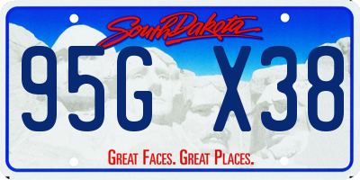 SD license plate 95GX38