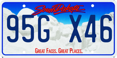 SD license plate 95GX46