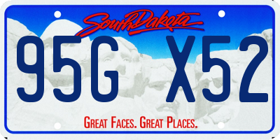 SD license plate 95GX52