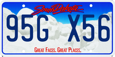 SD license plate 95GX56