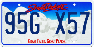 SD license plate 95GX57