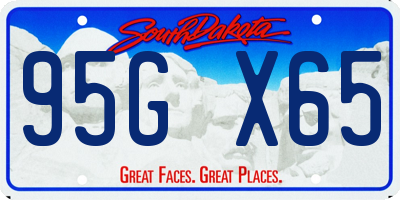 SD license plate 95GX65