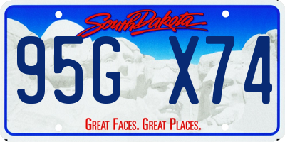 SD license plate 95GX74