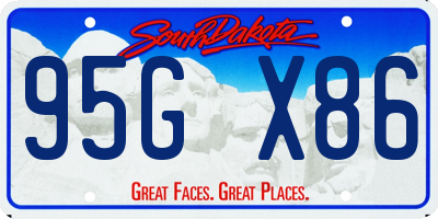 SD license plate 95GX86
