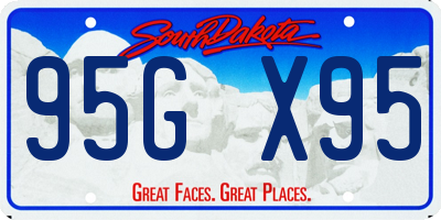 SD license plate 95GX95