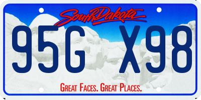 SD license plate 95GX98