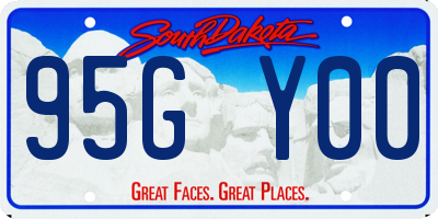 SD license plate 95GY00