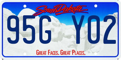 SD license plate 95GY02