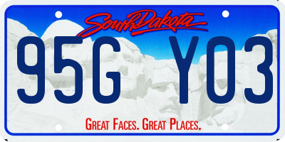 SD license plate 95GY03