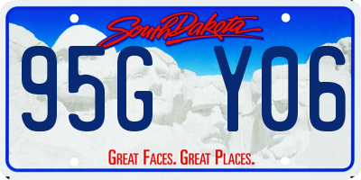SD license plate 95GY06