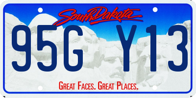 SD license plate 95GY13
