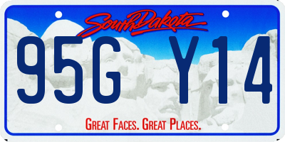 SD license plate 95GY14