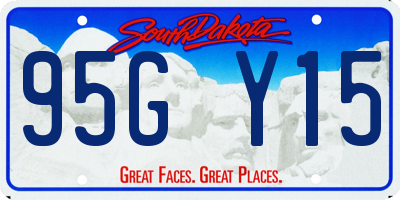 SD license plate 95GY15