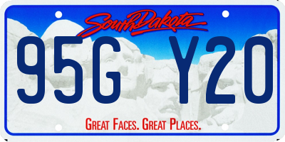 SD license plate 95GY20