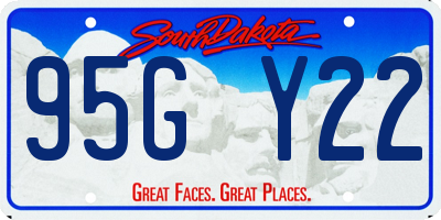SD license plate 95GY22