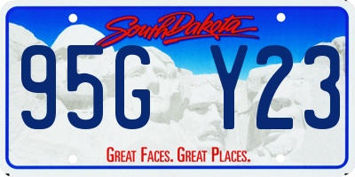 SD license plate 95GY23