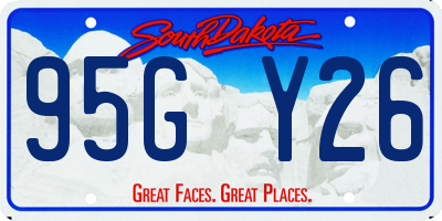 SD license plate 95GY26