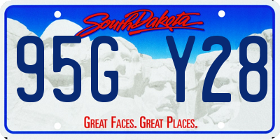 SD license plate 95GY28