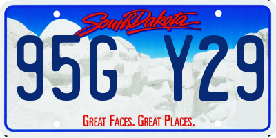 SD license plate 95GY29