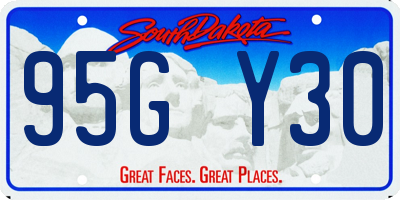 SD license plate 95GY30
