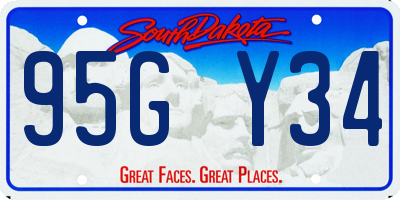 SD license plate 95GY34