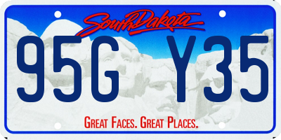 SD license plate 95GY35