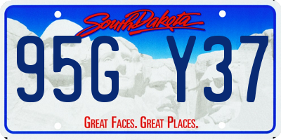 SD license plate 95GY37