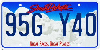 SD license plate 95GY40