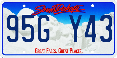 SD license plate 95GY43