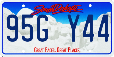 SD license plate 95GY44