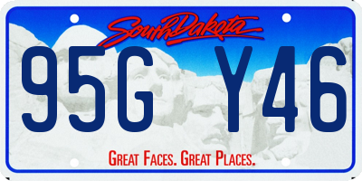 SD license plate 95GY46
