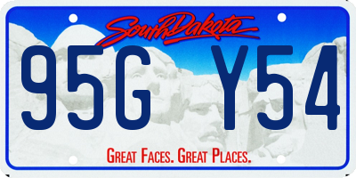 SD license plate 95GY54