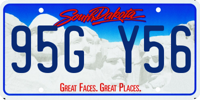 SD license plate 95GY56