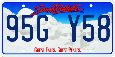 SD license plate 95GY58