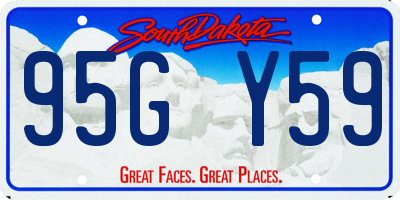 SD license plate 95GY59