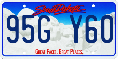 SD license plate 95GY60