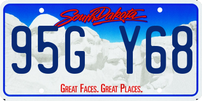 SD license plate 95GY68