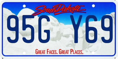 SD license plate 95GY69