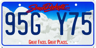 SD license plate 95GY75