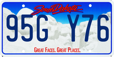SD license plate 95GY76