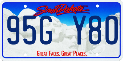 SD license plate 95GY80