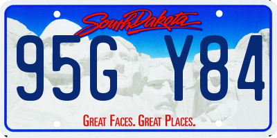 SD license plate 95GY84